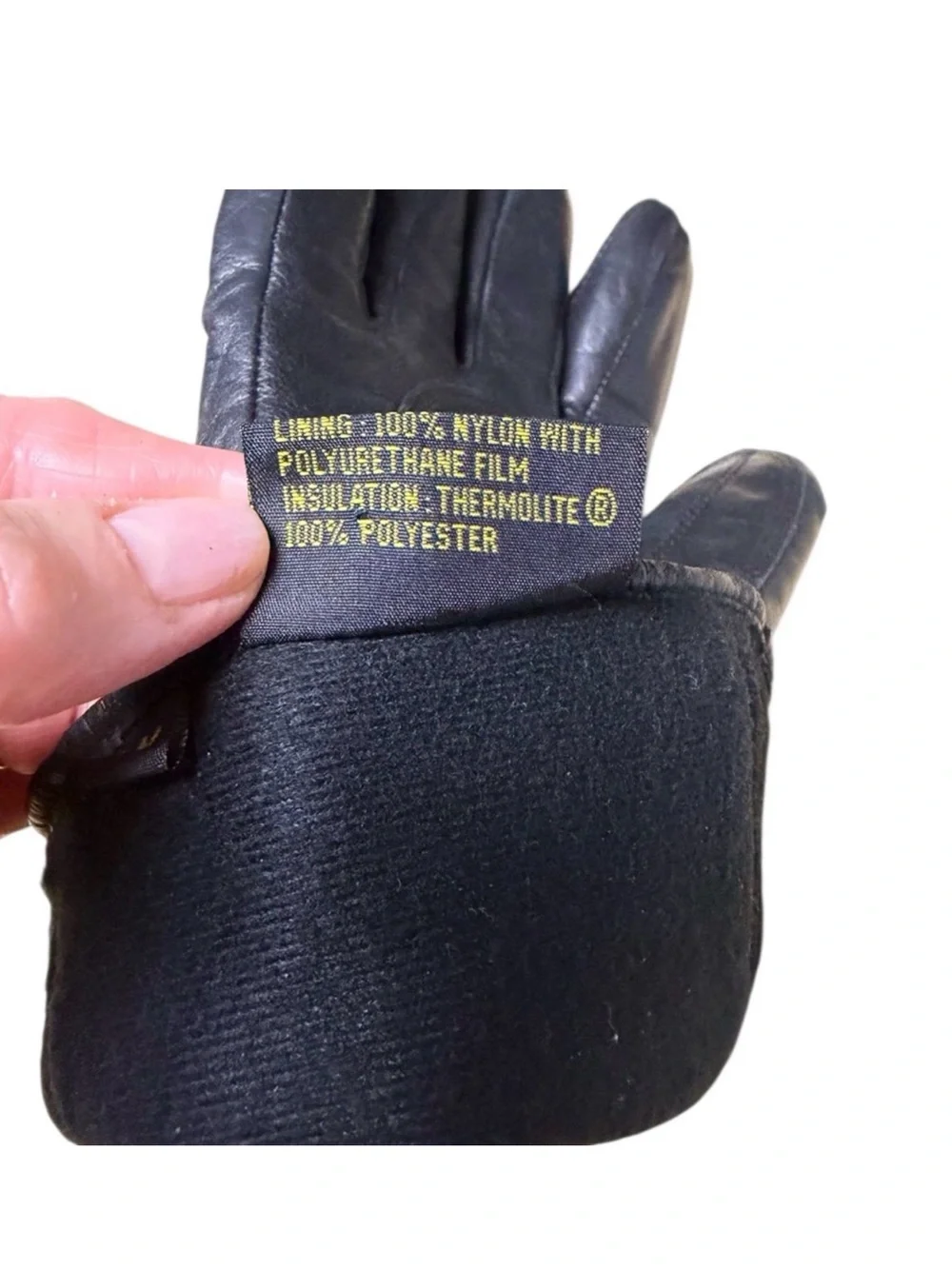 HARLEY DAVIDSON Women Black Leather Insulated Motorcycle Gloves